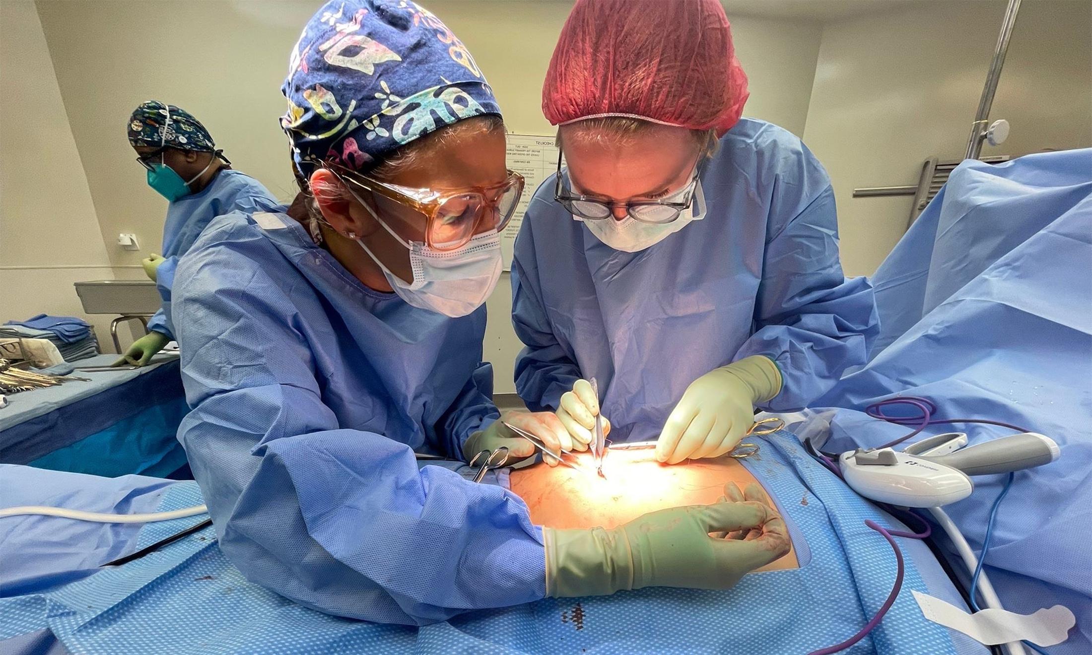 An image of Dr. Jessica Dzubnar Barker in the OR