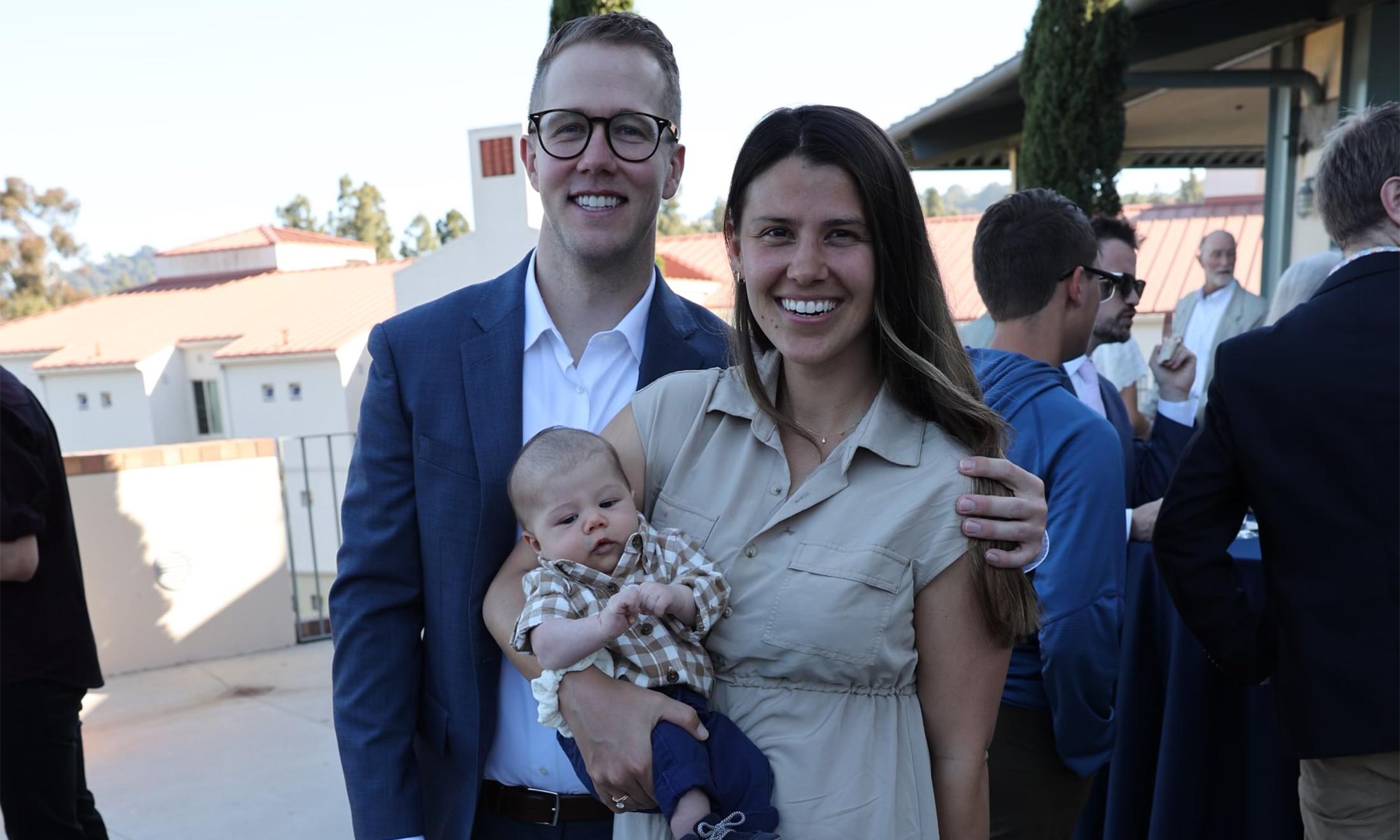 An image of Dr. Jessica Dzubnar Barker and her family