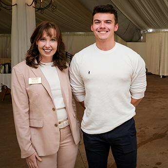 Two people posing for a photo