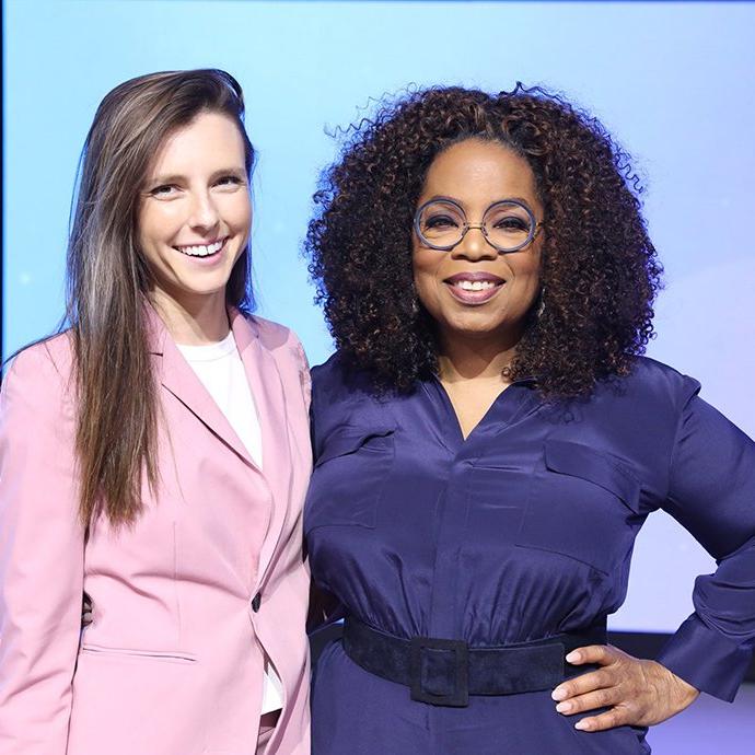 Hillary Sawchuk and Oprah Winfrey