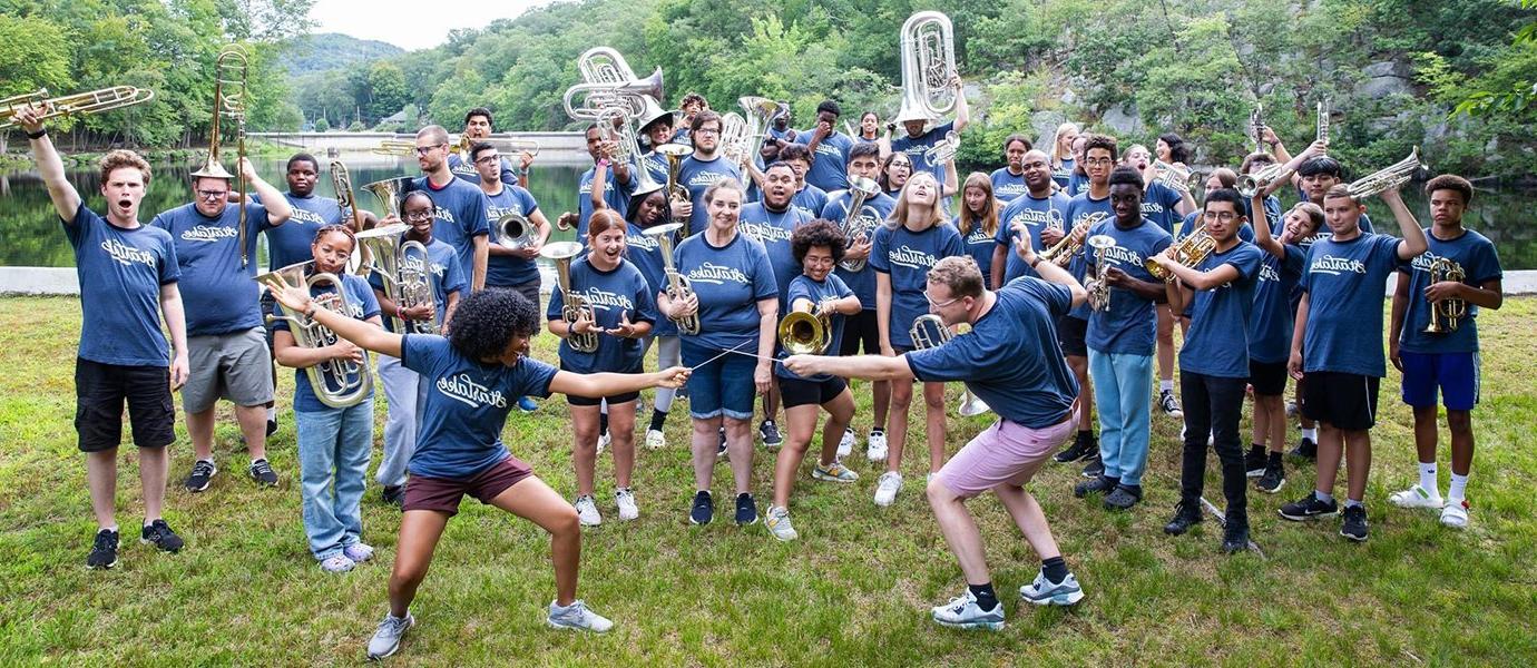 At a larger “territorial” camp, the band is made up of players from different Salvation Army churches across the Eastern United States. Photo provided by Alexis Dill